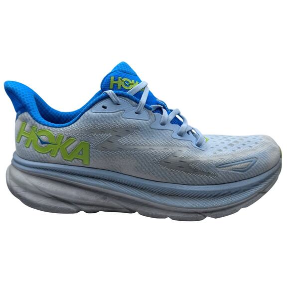 HOKA Clifton 9 Men’s 11D Running Shoes Light Blue/Blue Max Cushion - Picture 1 of 8